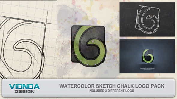 Watercolor Sketch Chalk Logo Pack | Abstract - VideoHive 5053354