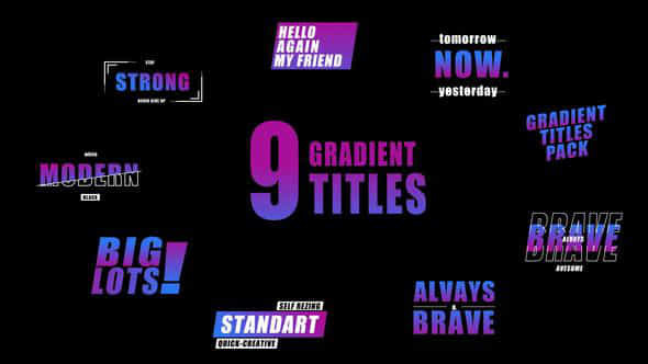 Gradient Titles - VideoHive 46601517