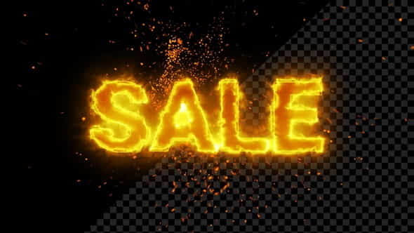 Burning Sale Text Overlay With - VideoHive 33705226