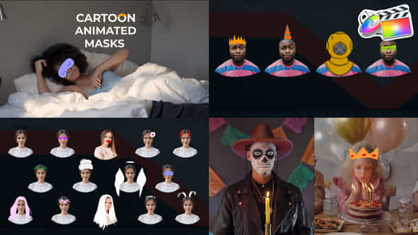 Cartoon Animated Masks - VideoHive 43176161