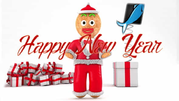 Happy New Year with Gingerbread - VideoHive 19195558