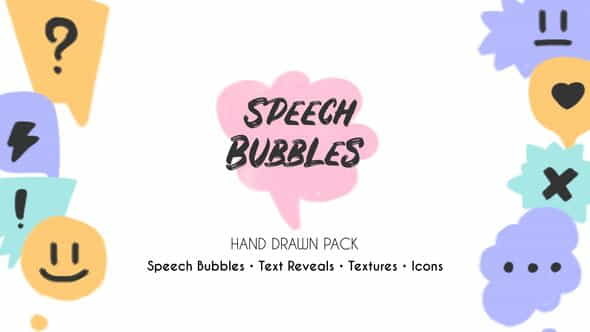 Speech Bubbles. Hand Drawn Pack - VideoHive 36614448