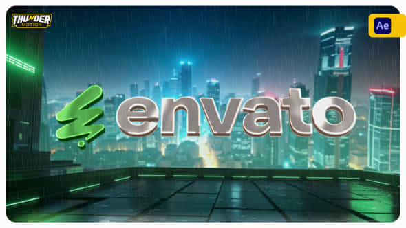Neon City Logo Reveal - VideoHive 59258879