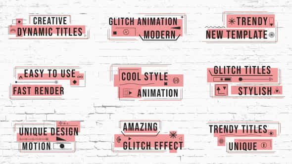 Dynamic Glitch Titles - VideoHive 38855432