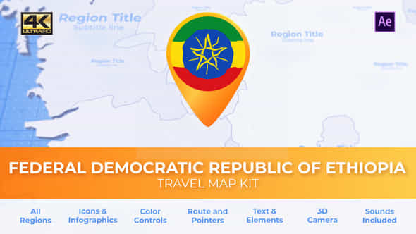 Ethiopia Map - VideoHive 30470191