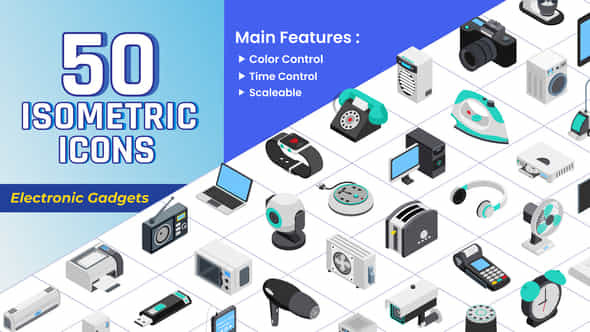 Isometric Icons - - VideoHive 43933336