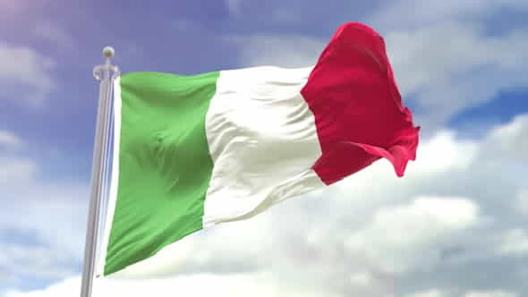 Realistic Italy Flag Slow Motion - VideoHive 22767512