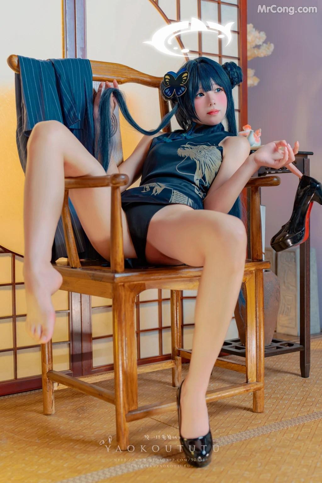 Coser@黏黏团子兔: 碧蓝档案·妃咲&胭脂 (85 photos )(61)