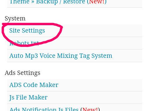 Wapkiz settings panel showing 'Users Register system disable' enabled.