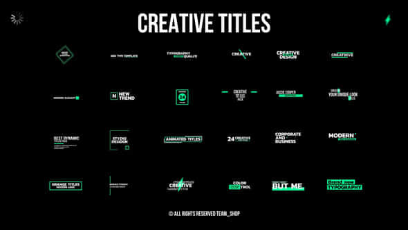 Creative Titles 1 - VideoHive 44738690