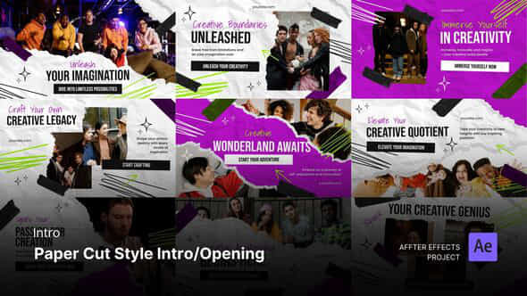 Introopening Video Paper Cut Style After Effects Template - VideoHive 50428776
