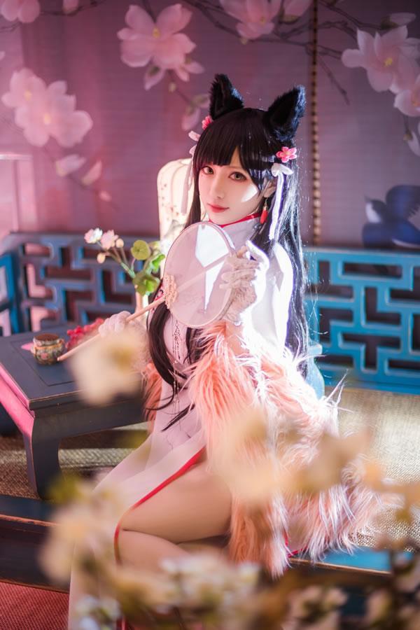 高颜值coser Shika小鹿鹿-爱宕旗袍(10)