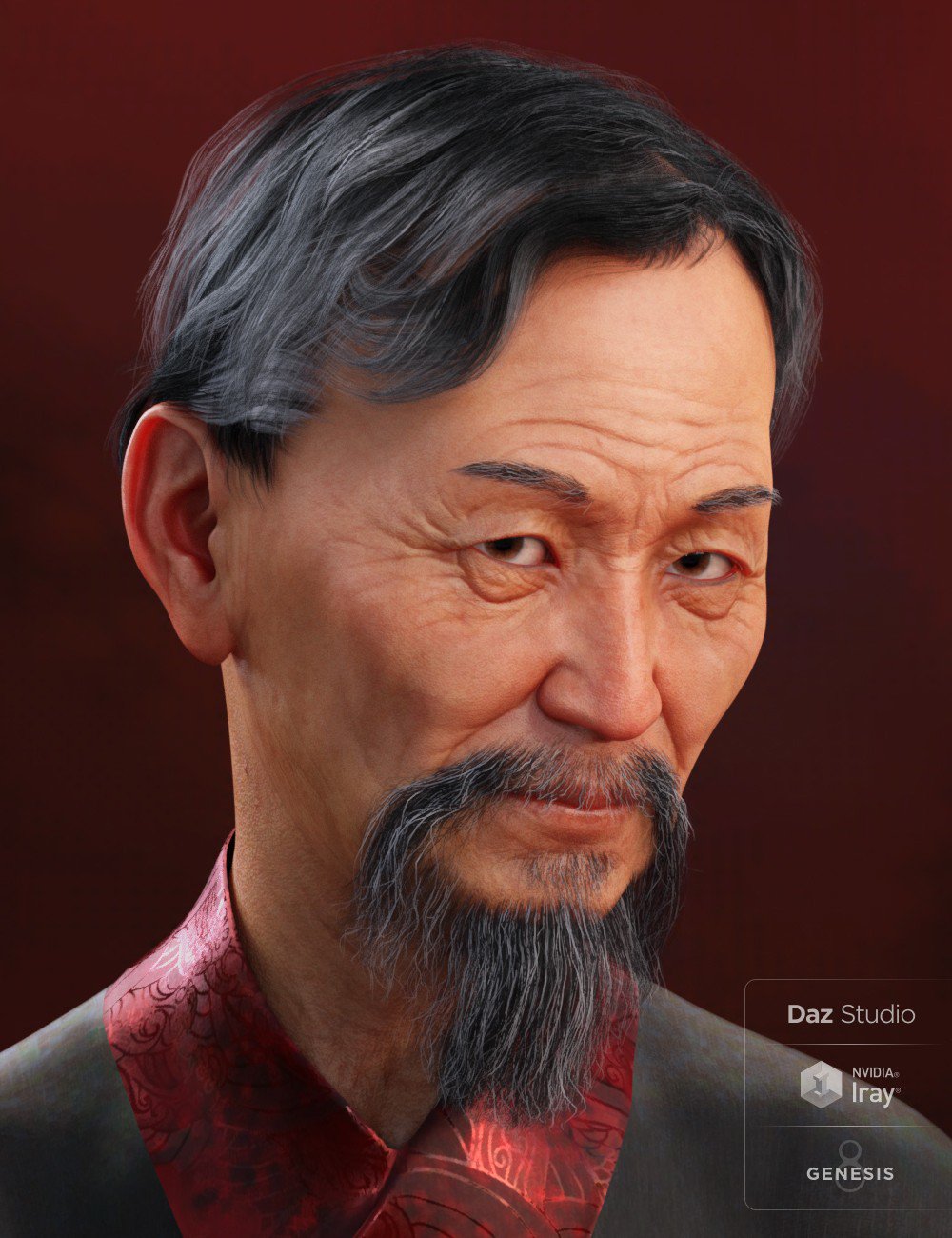 Jian Hair for Genesis 3 and 8 Male