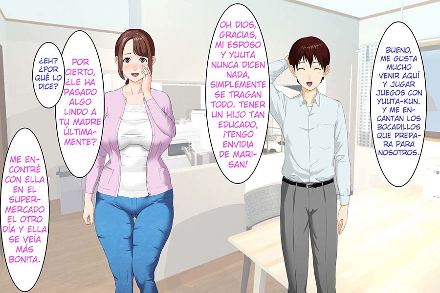 [Hy-dou (Hyji)] Kinjo Yuuwaku Daisandan <Tomodachi no Okaa-san Hen> Zenpen [Spanish]