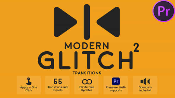 Modern Glitch Transitions - VideoHive 47767362