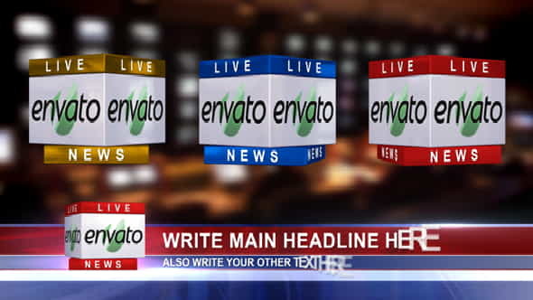 3D News Logo & Lower Third Ver. 1.1 (In 3 Colors) | 3D, Object - VideoHive 235086