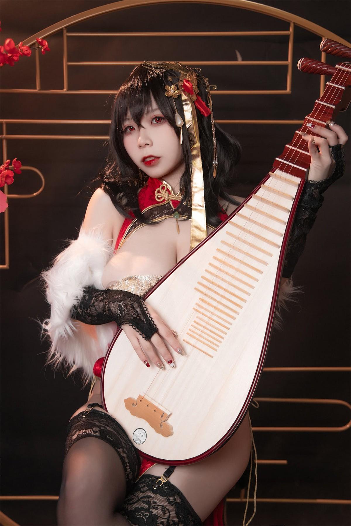 Cosplay 自闭颜球球 无颜小天使wy 碧蓝航线 大凤红旗袍(10)