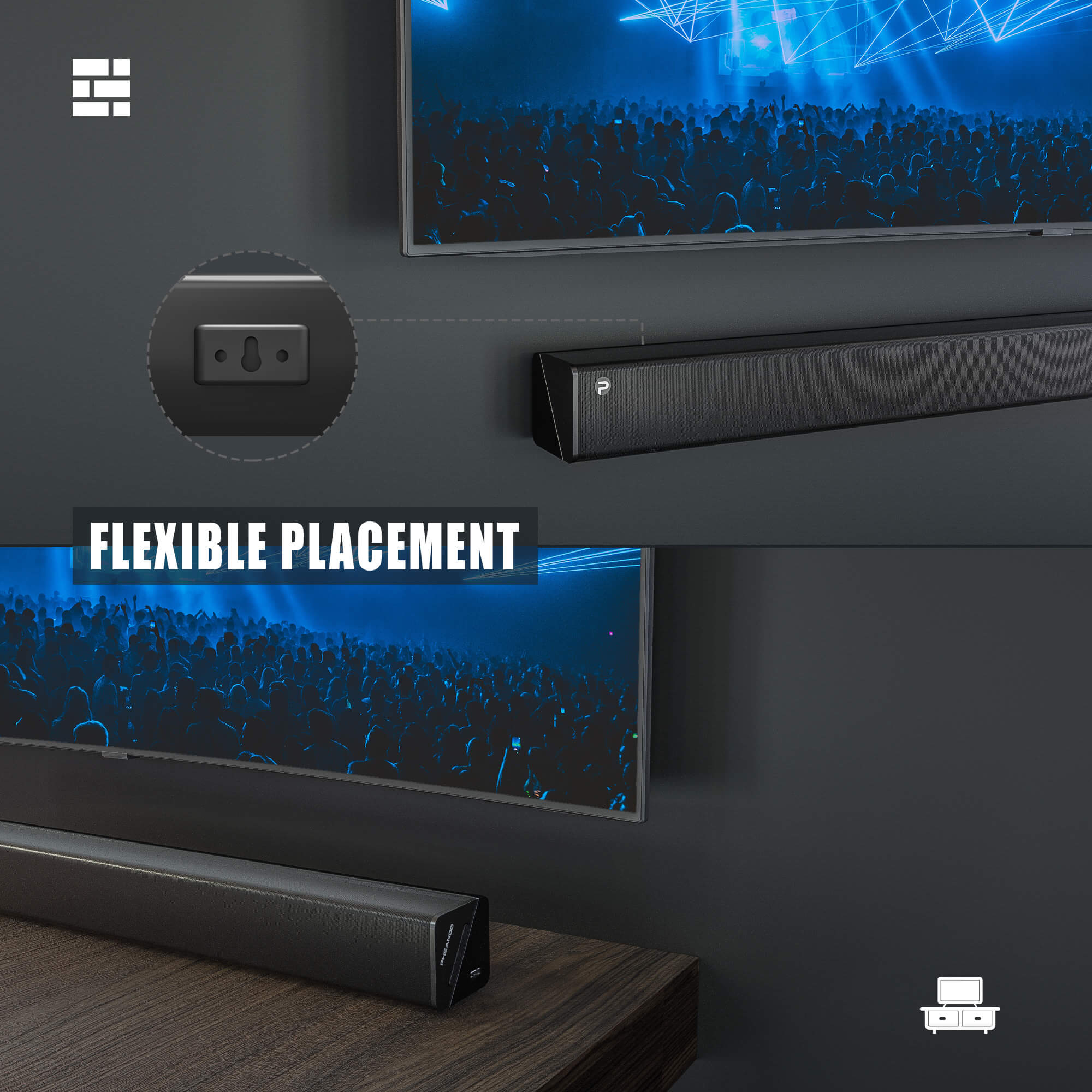 Pheanoo Audio Ltd Supplies 2.1CH Soundbar with Subwoofer for 4K&HD TVs Using In Setup Home Theater System 