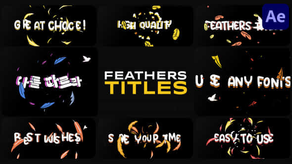 Feathers Titles - VideoHive 48193749