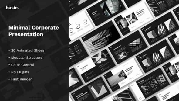 Basic. Minimal Corporate Presentation - VideoHive 28758728