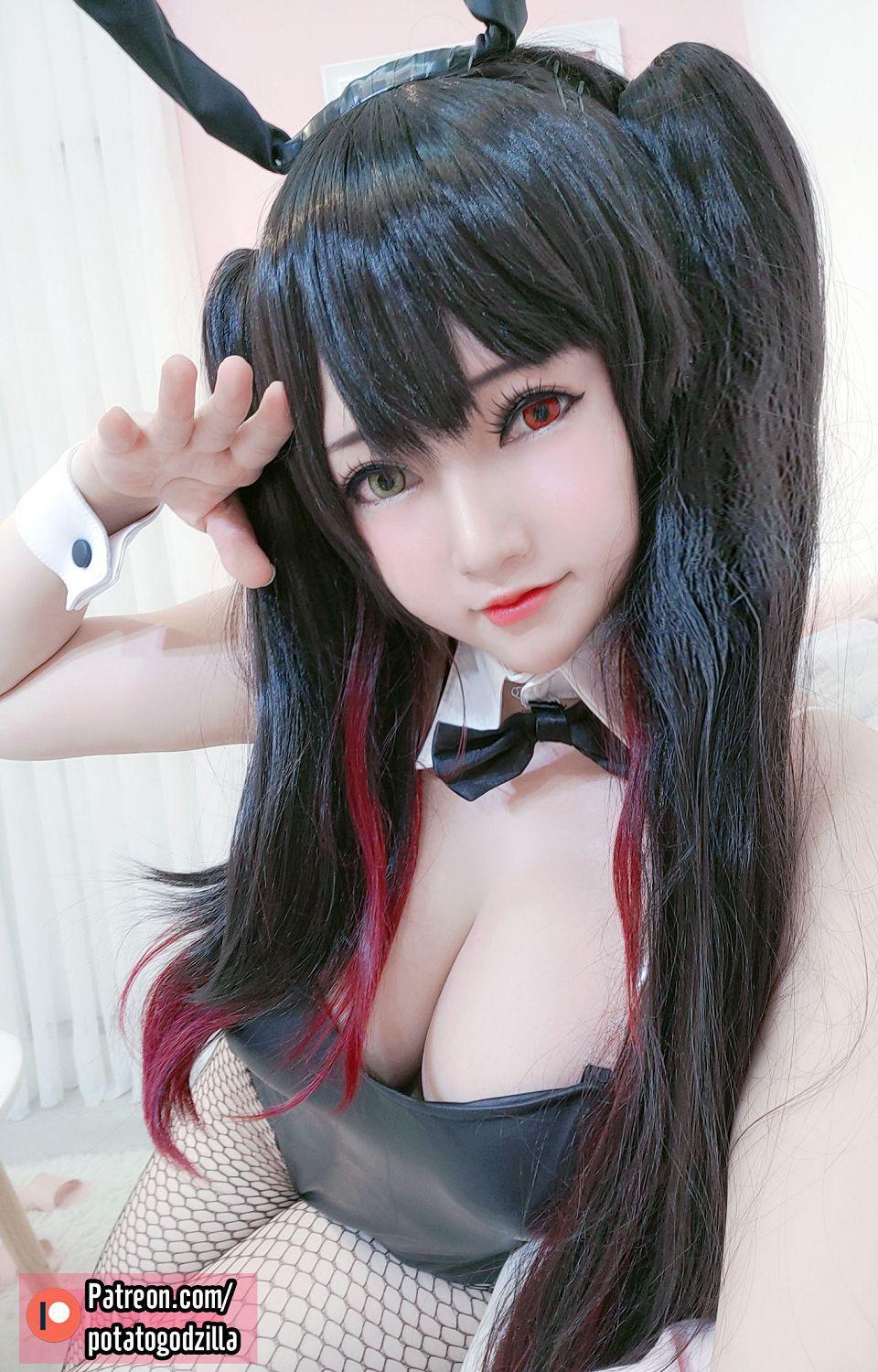 [福利女神cosplay] Potato Godzilla - Kurumi Tokisaki Bunny Girl(33)