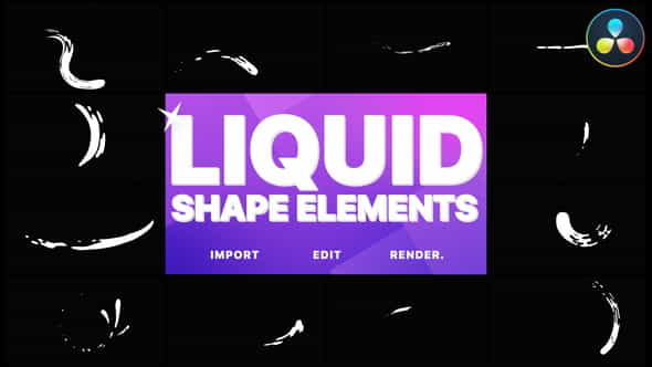 Liquid Shapes | DaVinci Resolve - VideoHive 35593878