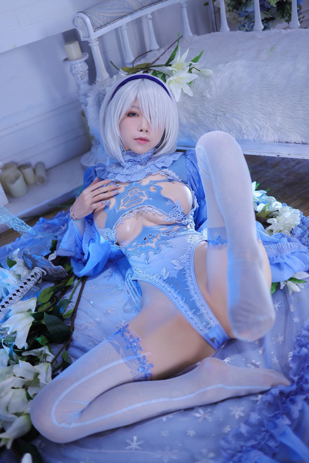 Cosplay 水淼Aqua 2B NieR Ice and Snow Set.01(52)