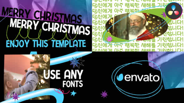 Stylish Christmas Slides For Davinci Resolve - VideoHive 49438880