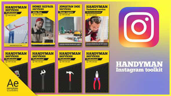 Handyman Instagram Toolkit - VideoHive 37358756