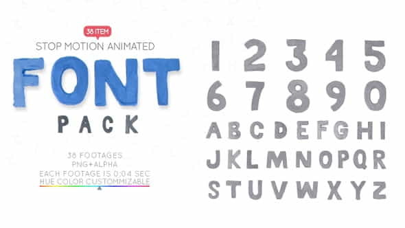 Clay Letters Font Pack - VideoHive 22607473