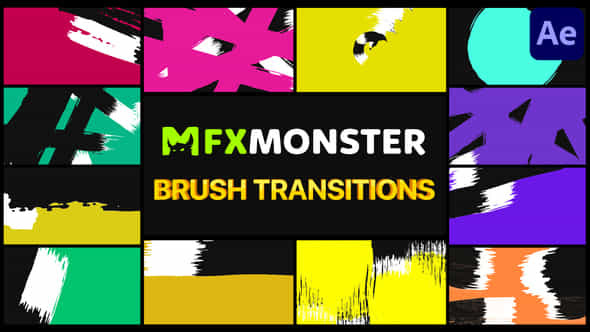 Brush Transitions - VideoHive 33110718