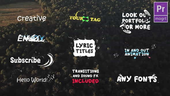 Lyric Titles| Premiere Pro MOGRT - VideoHive 23633255