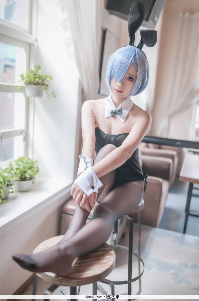 cosplay福利:萌萌哒黑丝蕾姆兔女郎全(2)