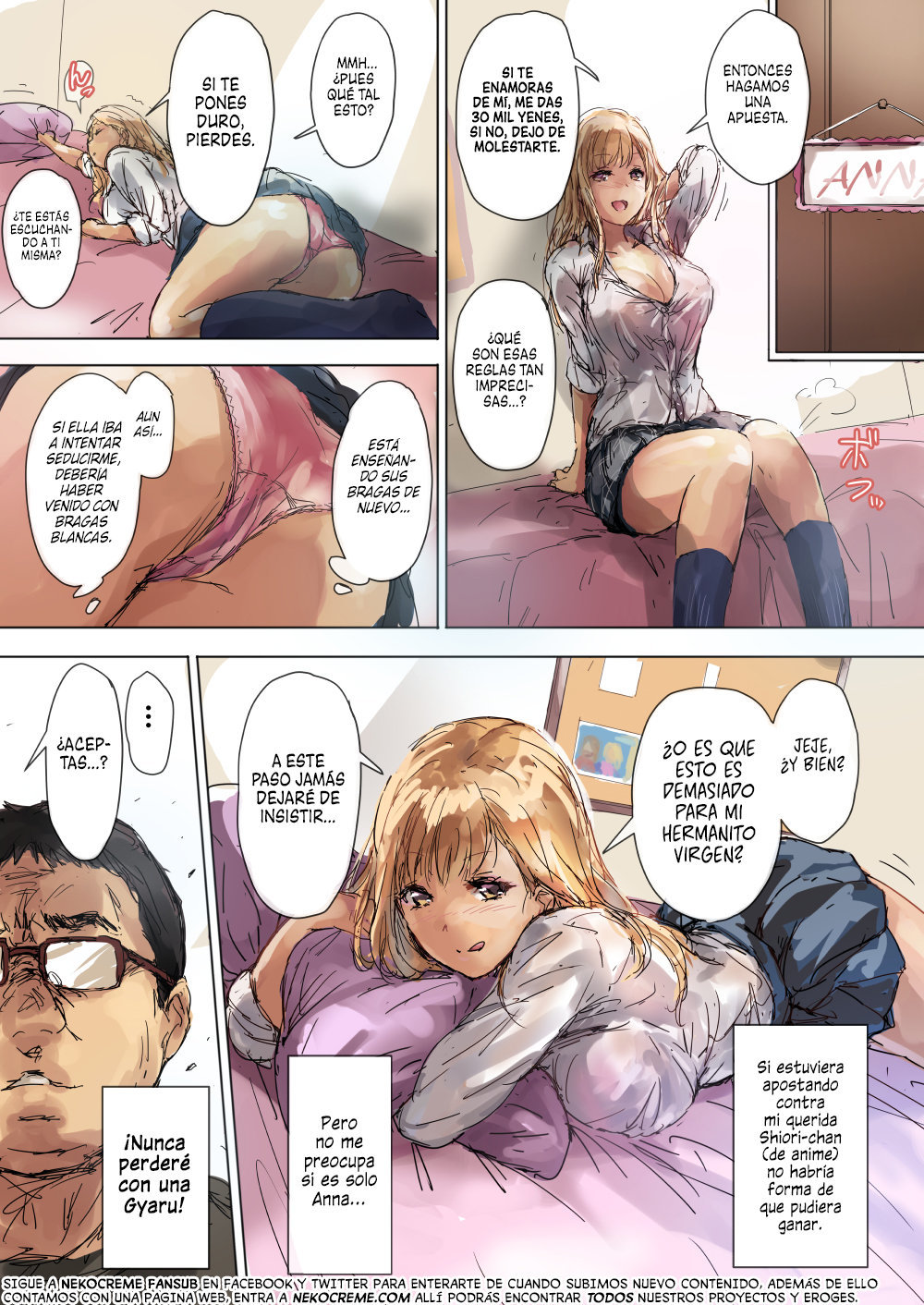 Una colegiala Gyaru quien fue reformada por la polla de su hermano Otaku - 3