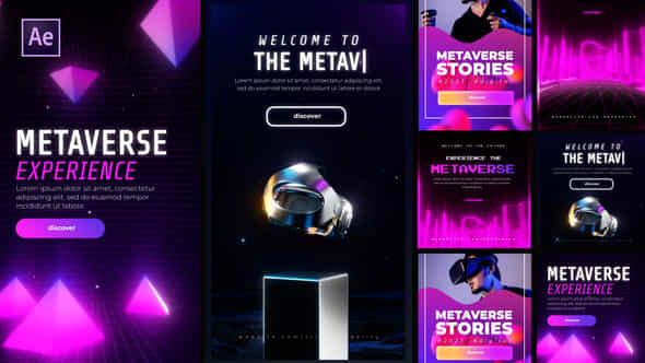 Metaverse Stories and - VideoHive 44917273