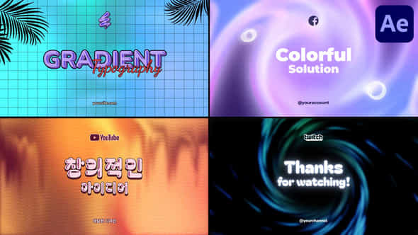 Gradient Typography For After Effects - VideoHive 55194858