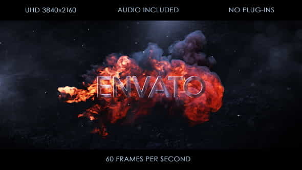 Fire Logo Intro - VideoHive 23733392