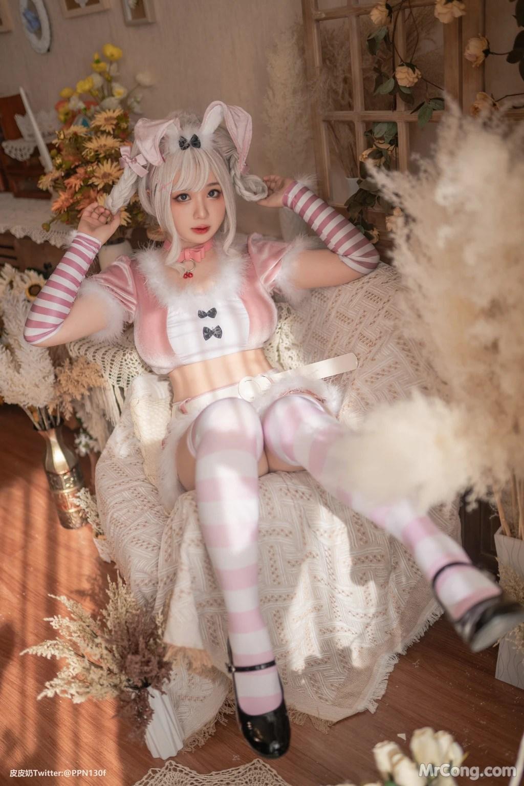 Coser@皮皮奶可可爱了啦: 粉色兔兔 (70 photos)(25)
