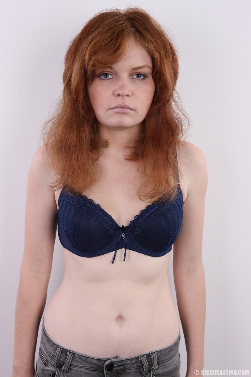 Broke redhead resorts to taking off her clothes to pay the rent(5)