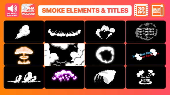 2DFX Smoke Elements And Titles - VideoHive 26440800
