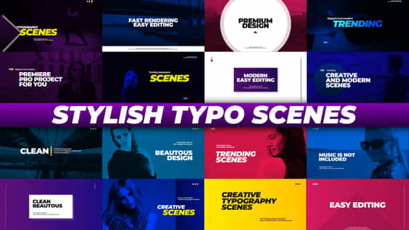 Stylish Typo Scenes - VideoHive 34509794