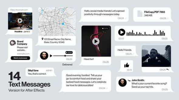 Text Messages Video Template - VideoHive 50143621