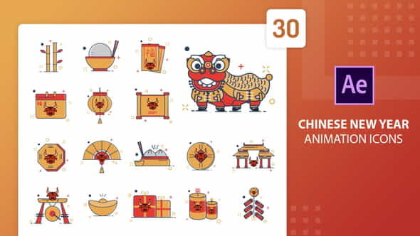 Chinese New Year Animation Icons - VideoHive 30202221