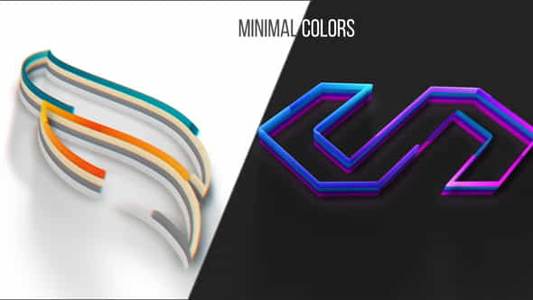 Minimal Colors Logo Intro - VideoHive 32726987