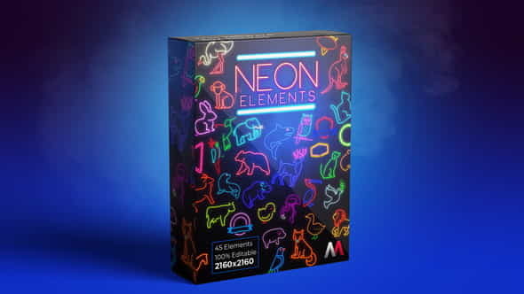 Neon Elements | Animals - VideoHive 37575151