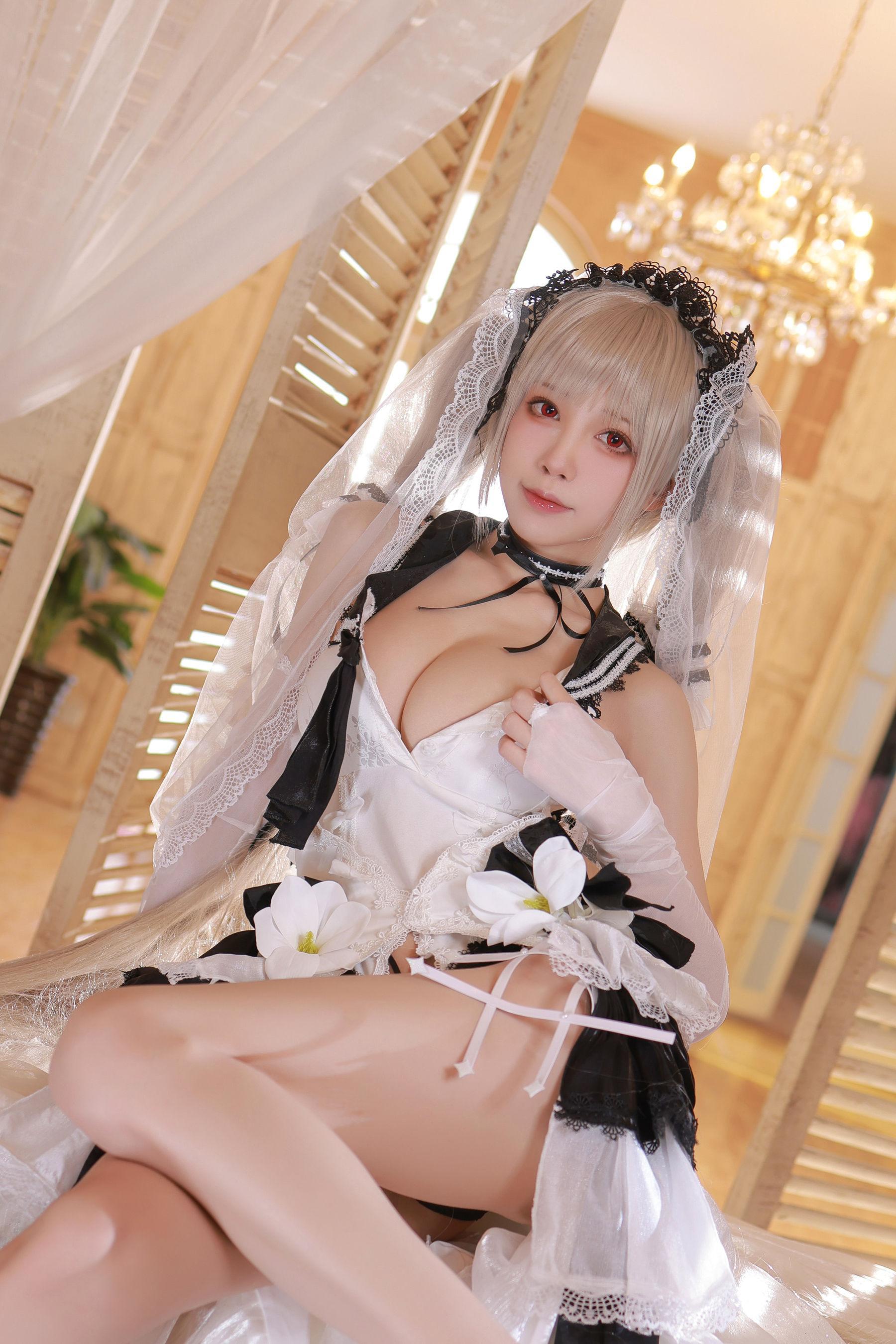 [网红COSER写真] 水淼aqua – 碧蓝航线 可畏 婚纱(33)