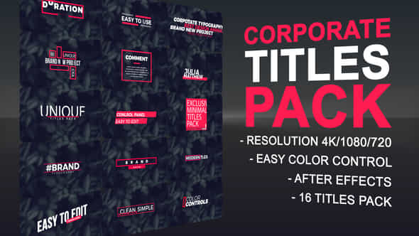 Minimal Corporate Titles Premiere Pro - VideoHive 50409939