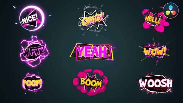 Comic Explosion titles - VideoHive 39693055