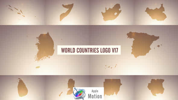 World Countries Logo Titles V17 Apple Motion - VideoHive 43860084