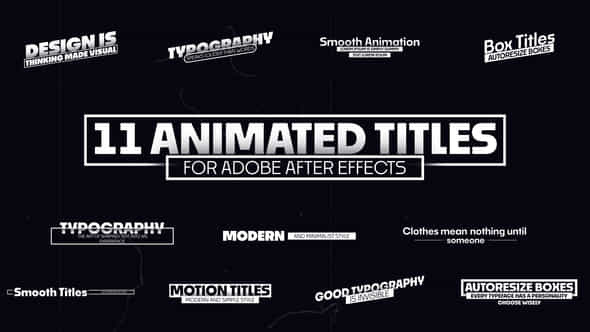 12 Animated Titles After Effects - VideoHive 51550581